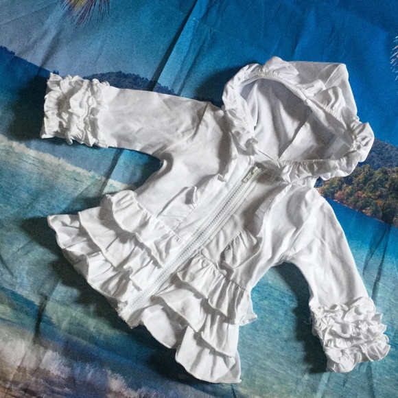 Other - Baby girl icing ruffle spring knit jacket white
